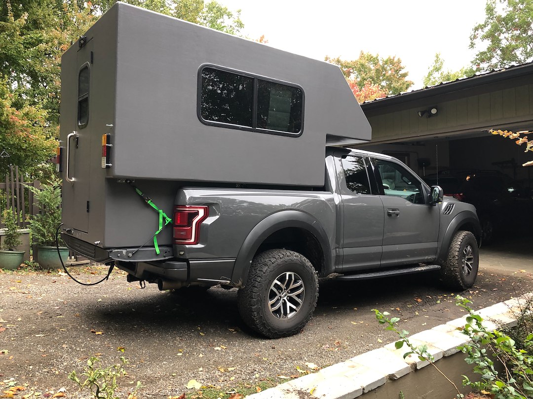 Truck Camper: Custom designed & built hard shell slide-in truck camper!